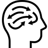 Icon representing focus in the human brain